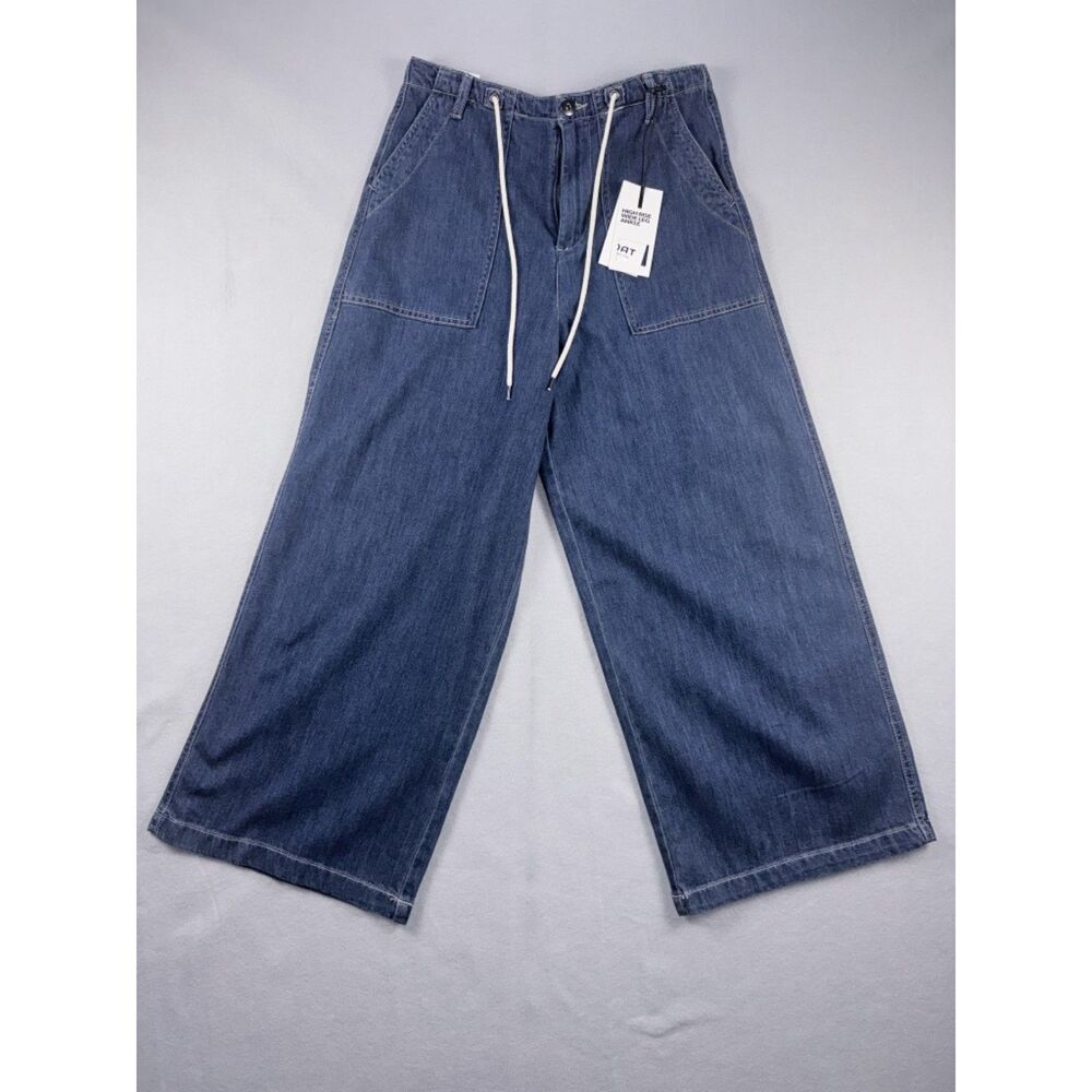 NWT Womens OAT New York Cloud Luxe Denim Wide Leg Jeans Size 8